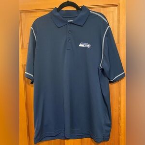 Antigua Seahawks Navy Polo.  Sz XL Blue Friday Ready!  Excellent Preowned